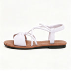 🎀 Knot-Front Stretch Ankle Sandals – Slide & Go with Arch Support ☀️
